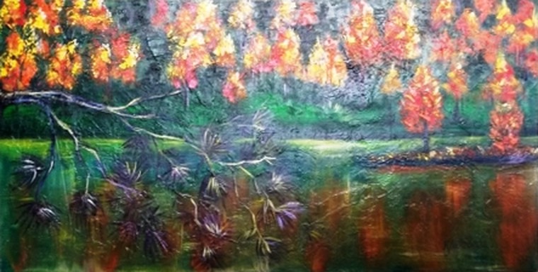 Otoño. Oleo sobre lienzo, 1.5 x 0.6 m